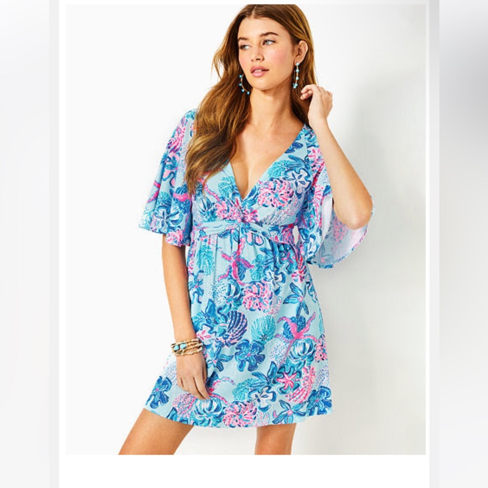 Lilly Pulitzer Vibrant Blue and Pink Jumpsuit
